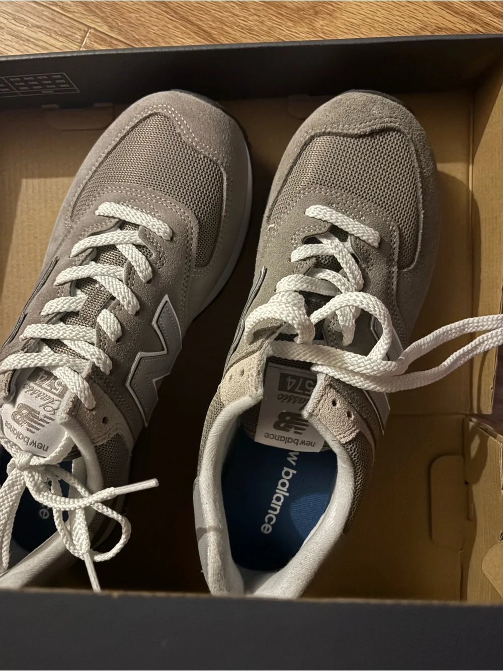 New Balance Taupe and Light Gray Suede Mesh Sneaker